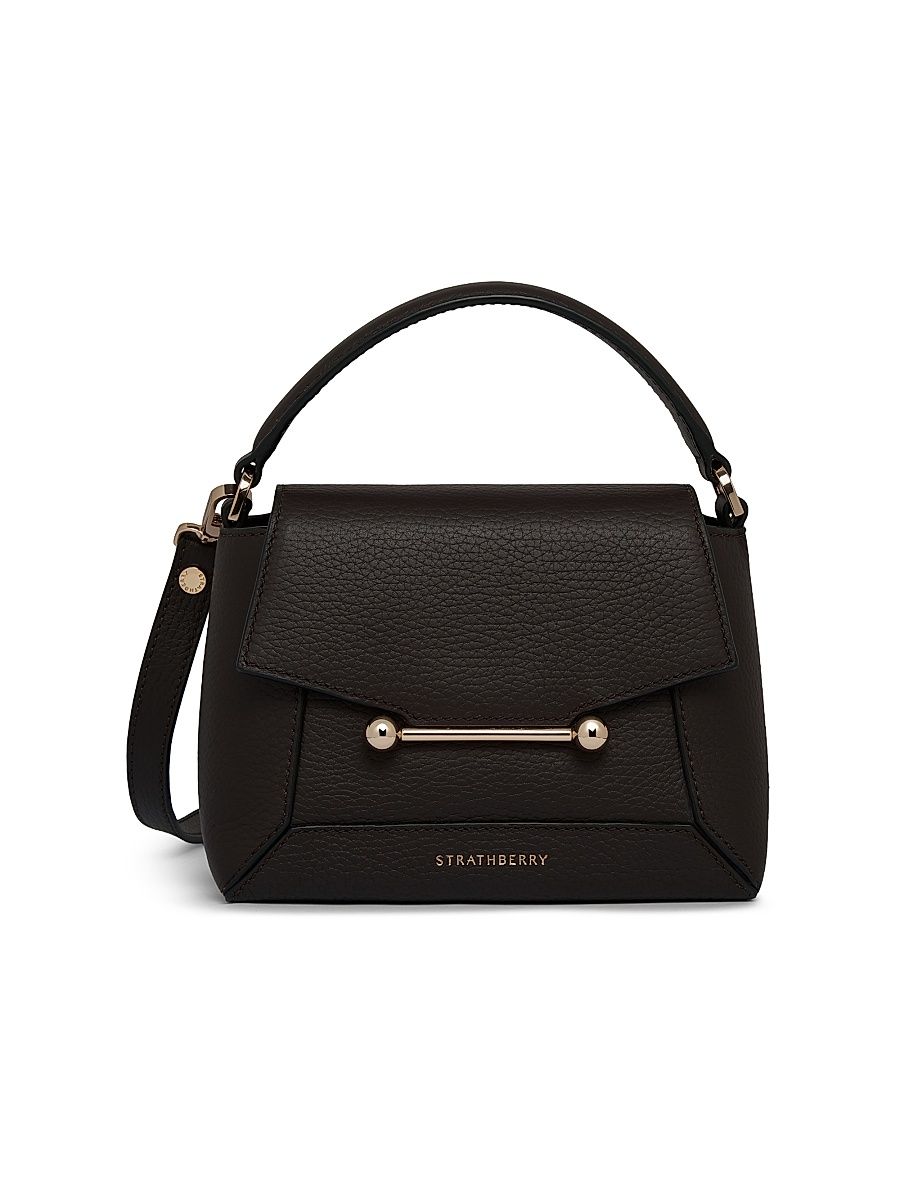 Women's Mosaic Leather Nano Top Handle Bag - Espresso