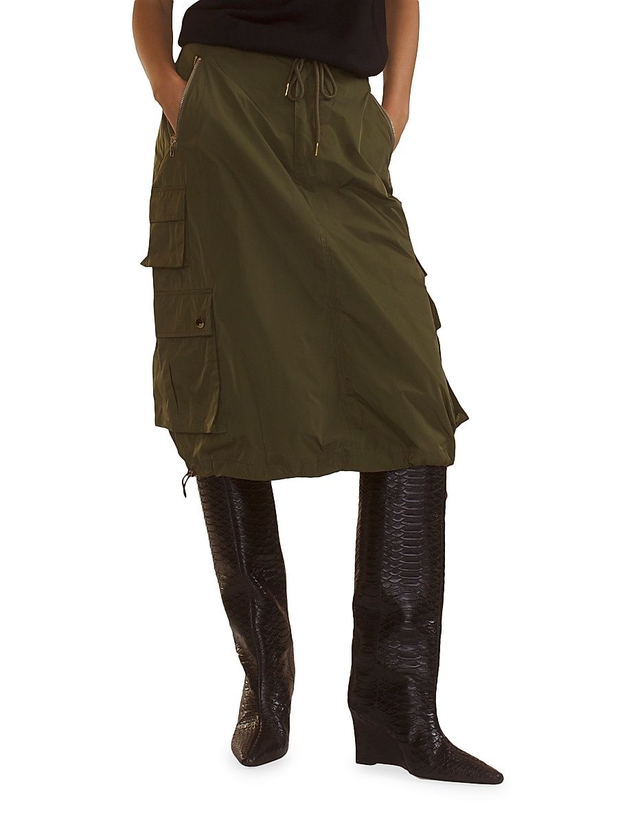 Women's Cargo Skirt - Dark Green - Size Small