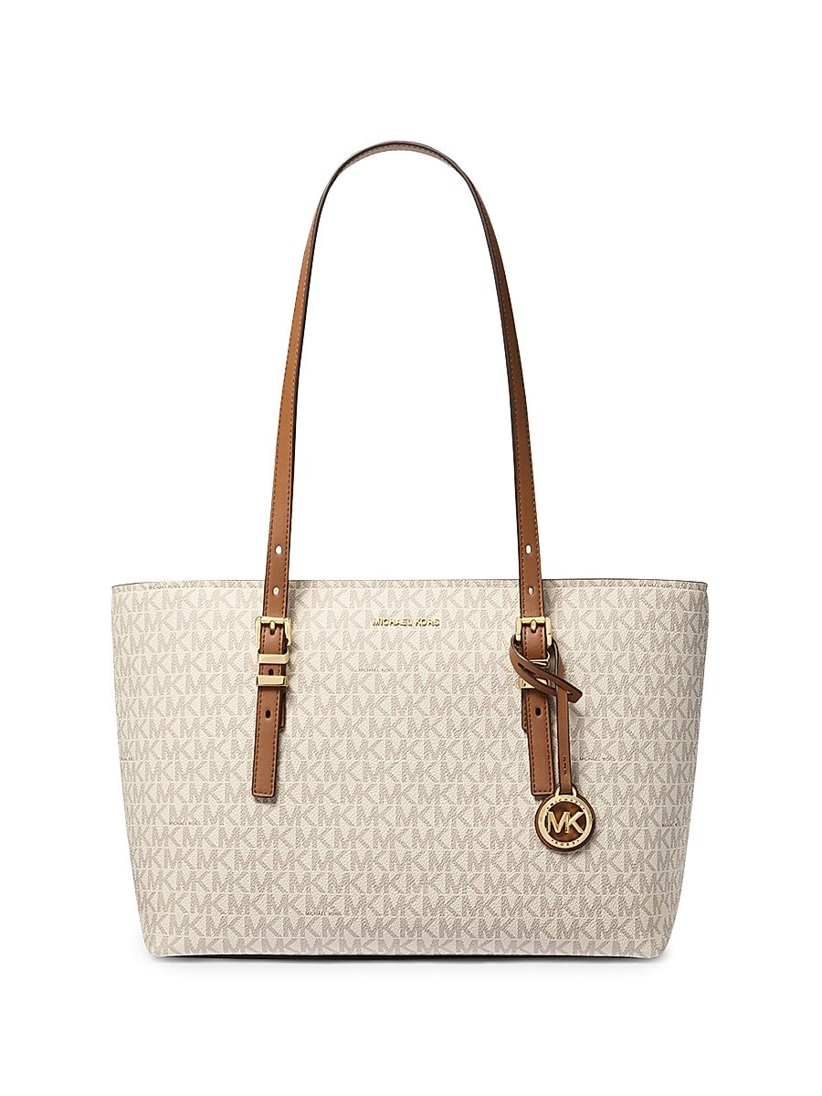 Women's Quinn Monogram Tote - White Pattern