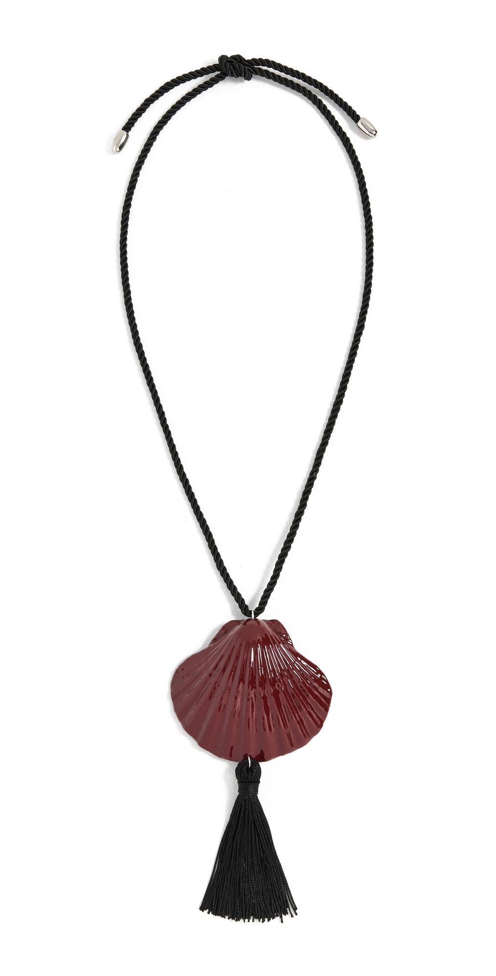 Julietta Pillar Necklace Burgundy/Black One Size