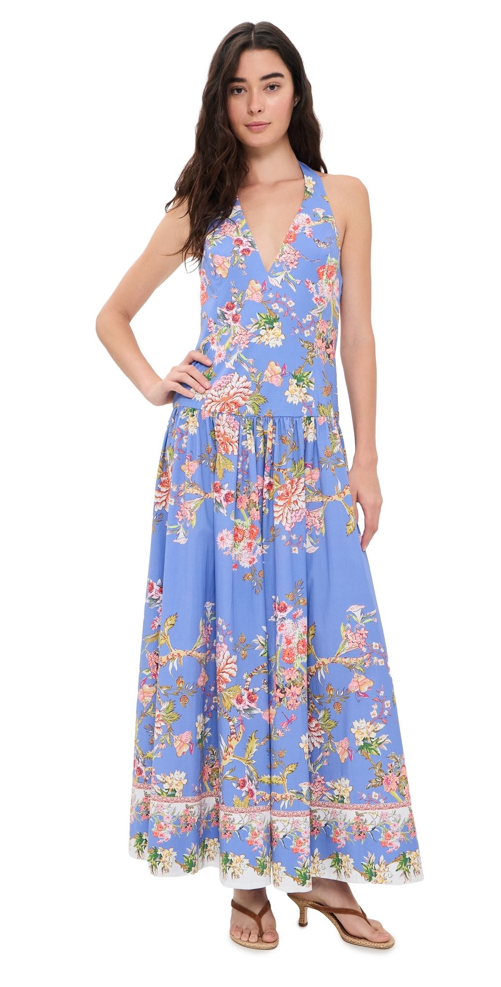 Hemant and Nandita Hema Maxi Dress Blue XXS