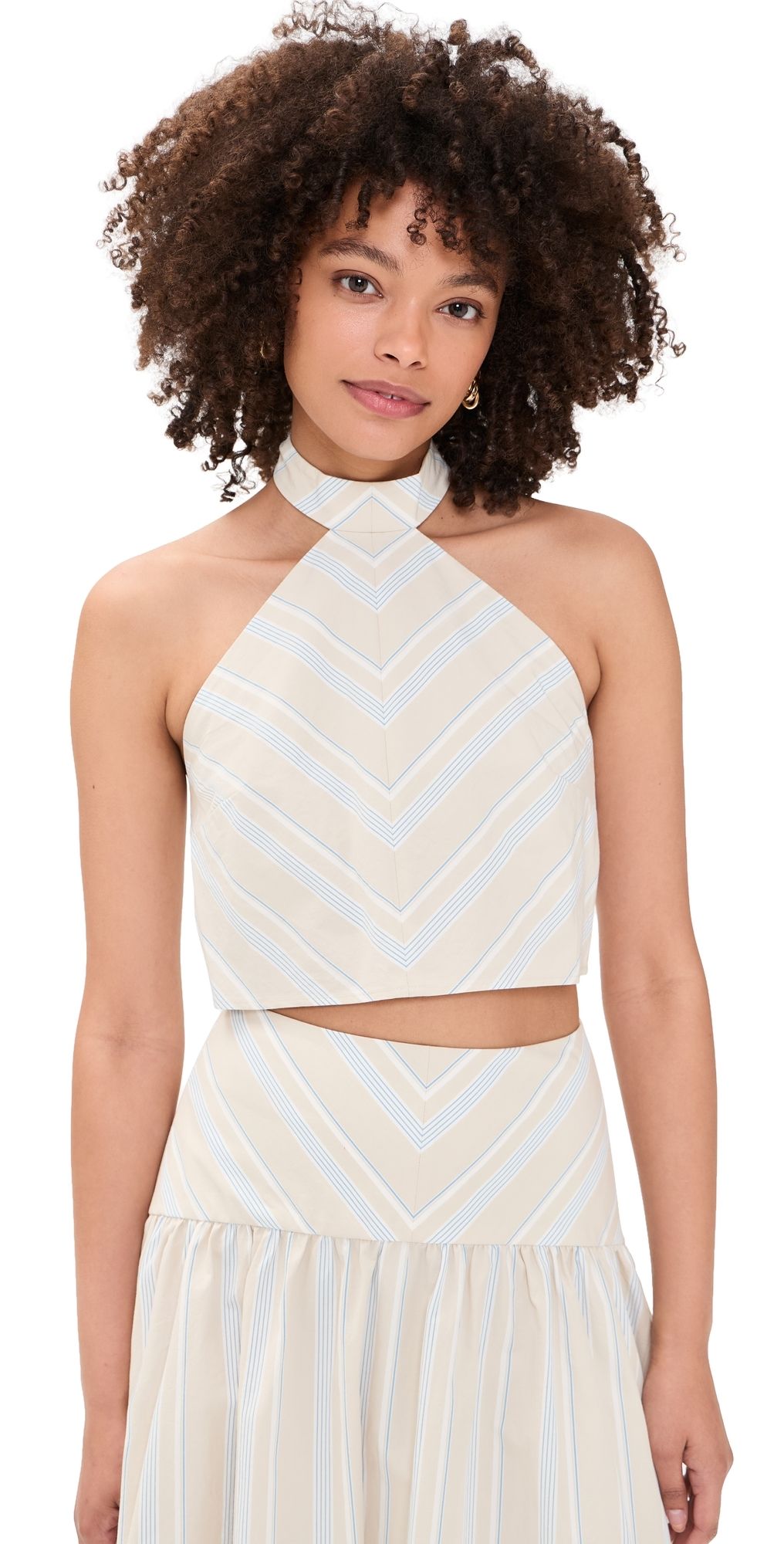 HEVRON Quinn Top Beige Stripe XS