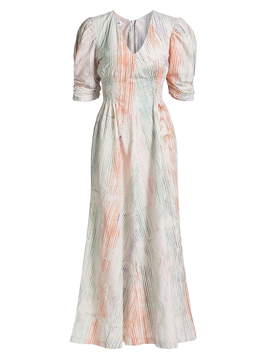 Women's Adu Printed Maxi Dress - White - Size Medium