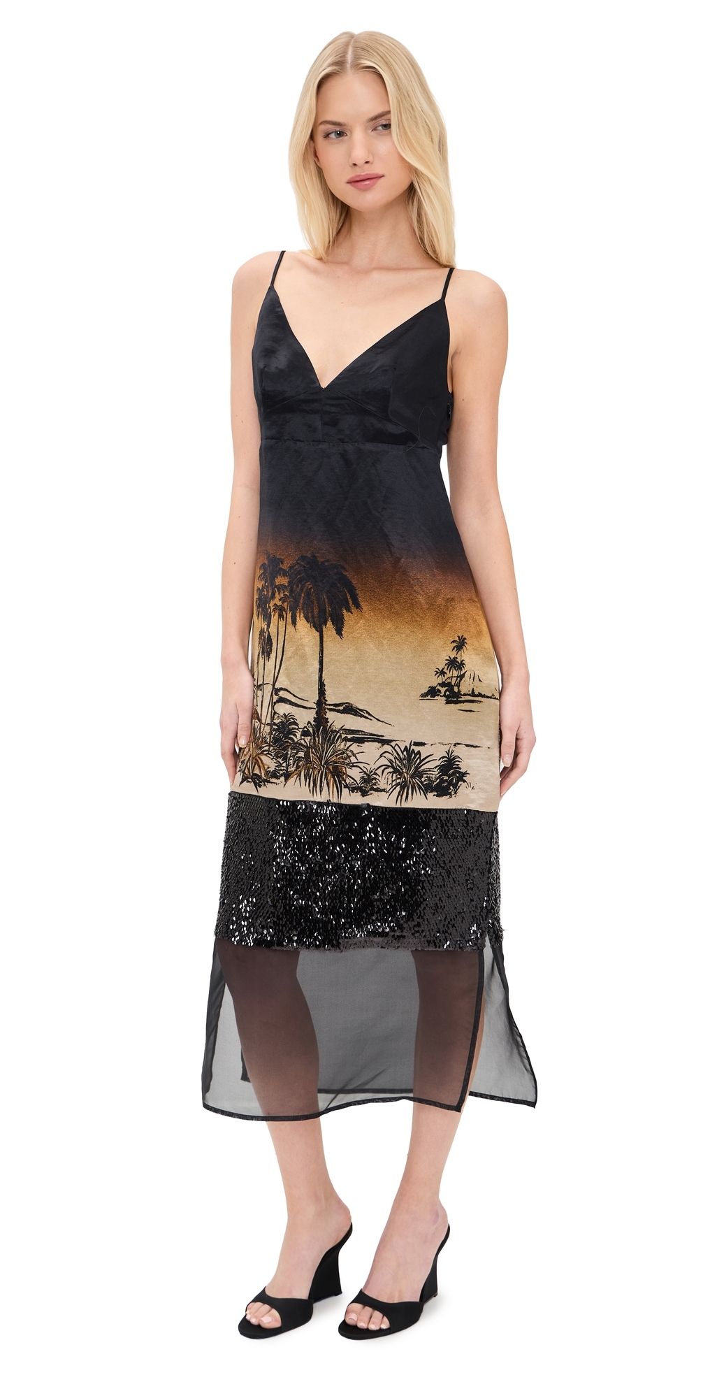 STAUD Nalu Dress California Nights 0