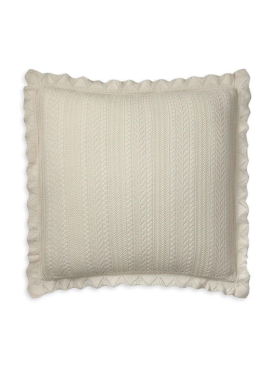 Estelle Pointelle Throw Pillow - True Cream
