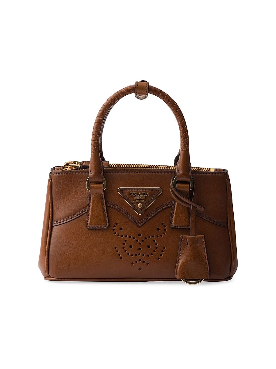 Women's Galleria Mini Leather Top Handle Bag - Brown