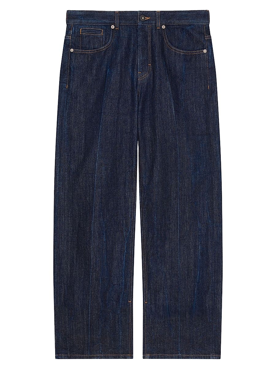 Men's Wide Leg Jeans in Denim - Dark Blue - Size 30