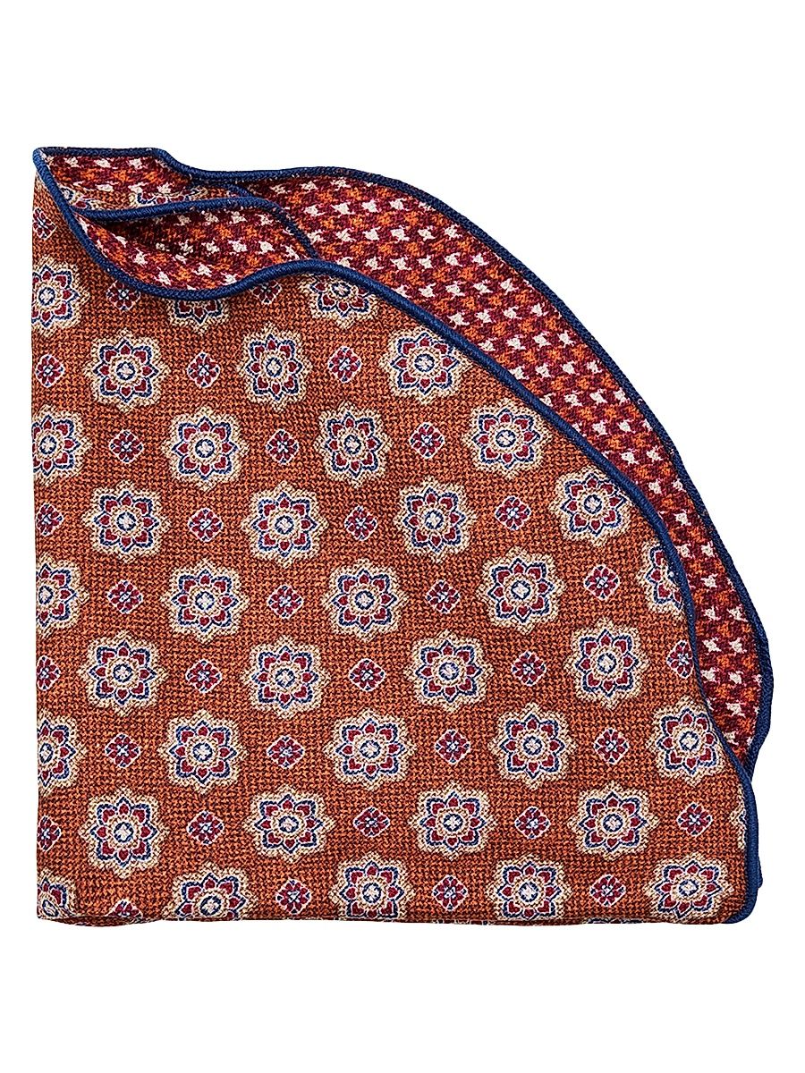 Men's Silk Reversible Pocket Circle - Red