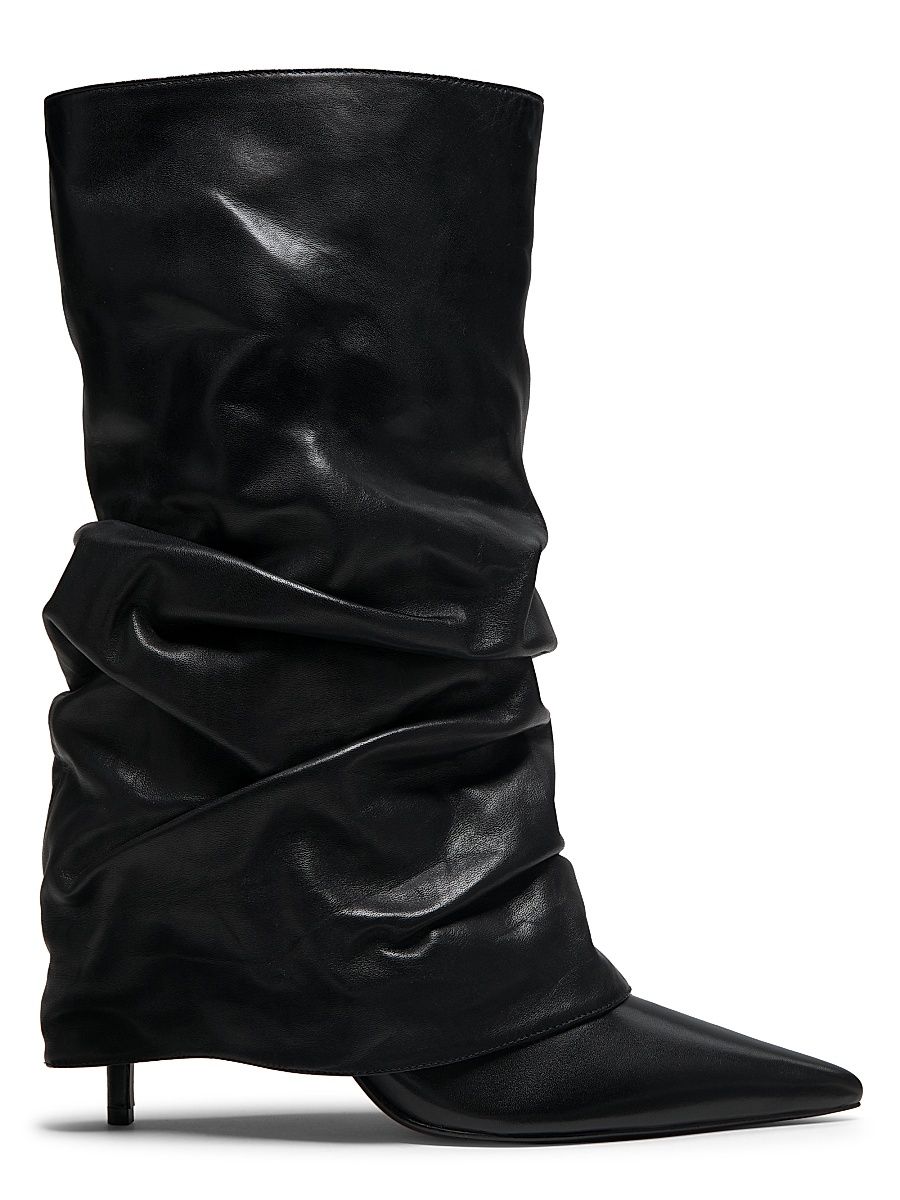 Women's Mikki Leather Cloak Boots - Black - Size 11