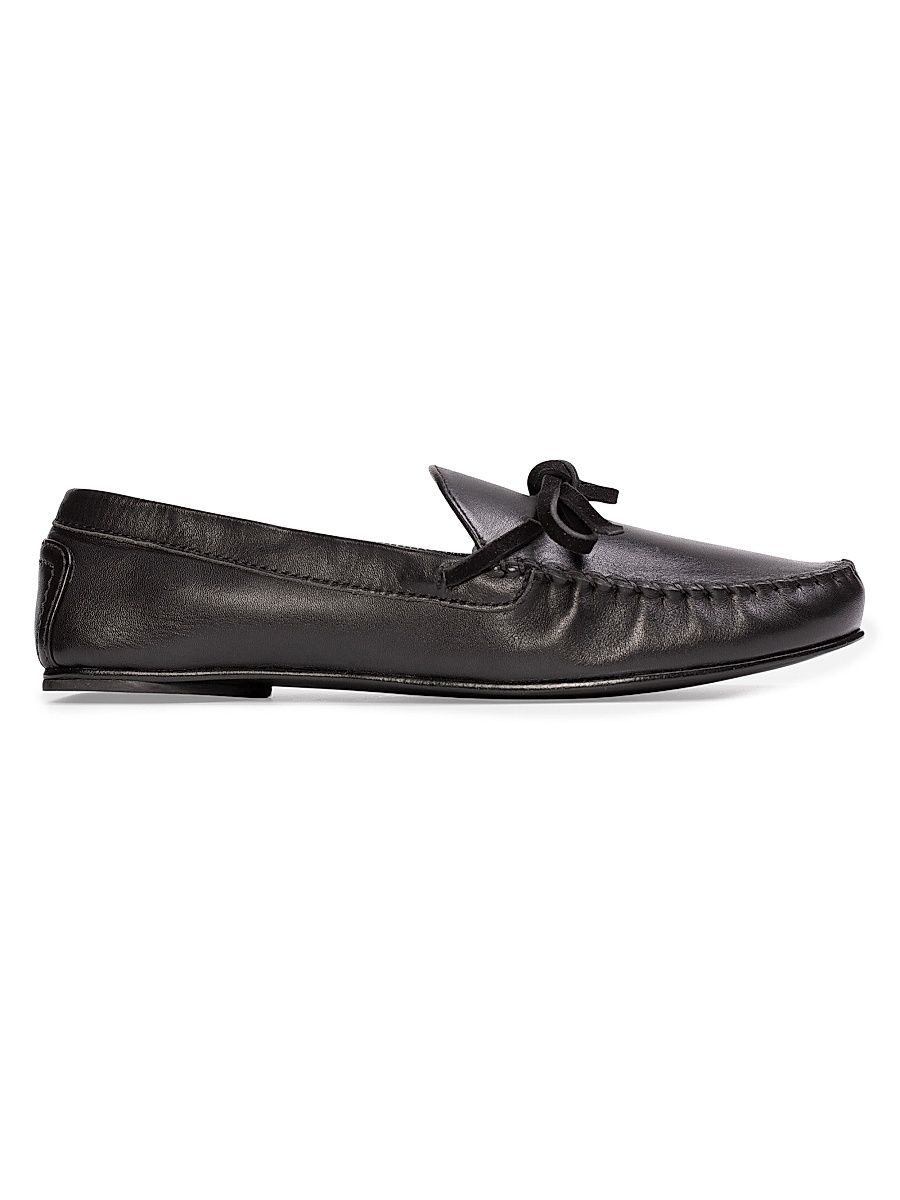 Women's Solana Loafers - Black Leather - Size 12