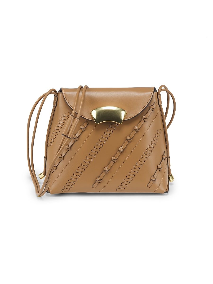 Women's Petite ID Soft Leather Shoulder Bag - Camel