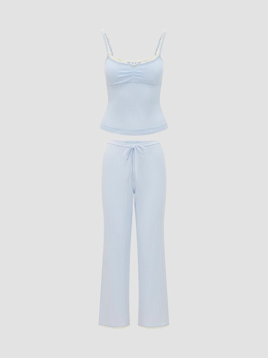 Hill House Home Women's The Hadley Pointelle Pajama Set - Blue - Size XL