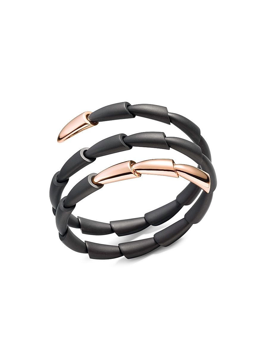 Women's Calla 18K Rose Gold & Titanium Wrap Bracelet - Pink Gold