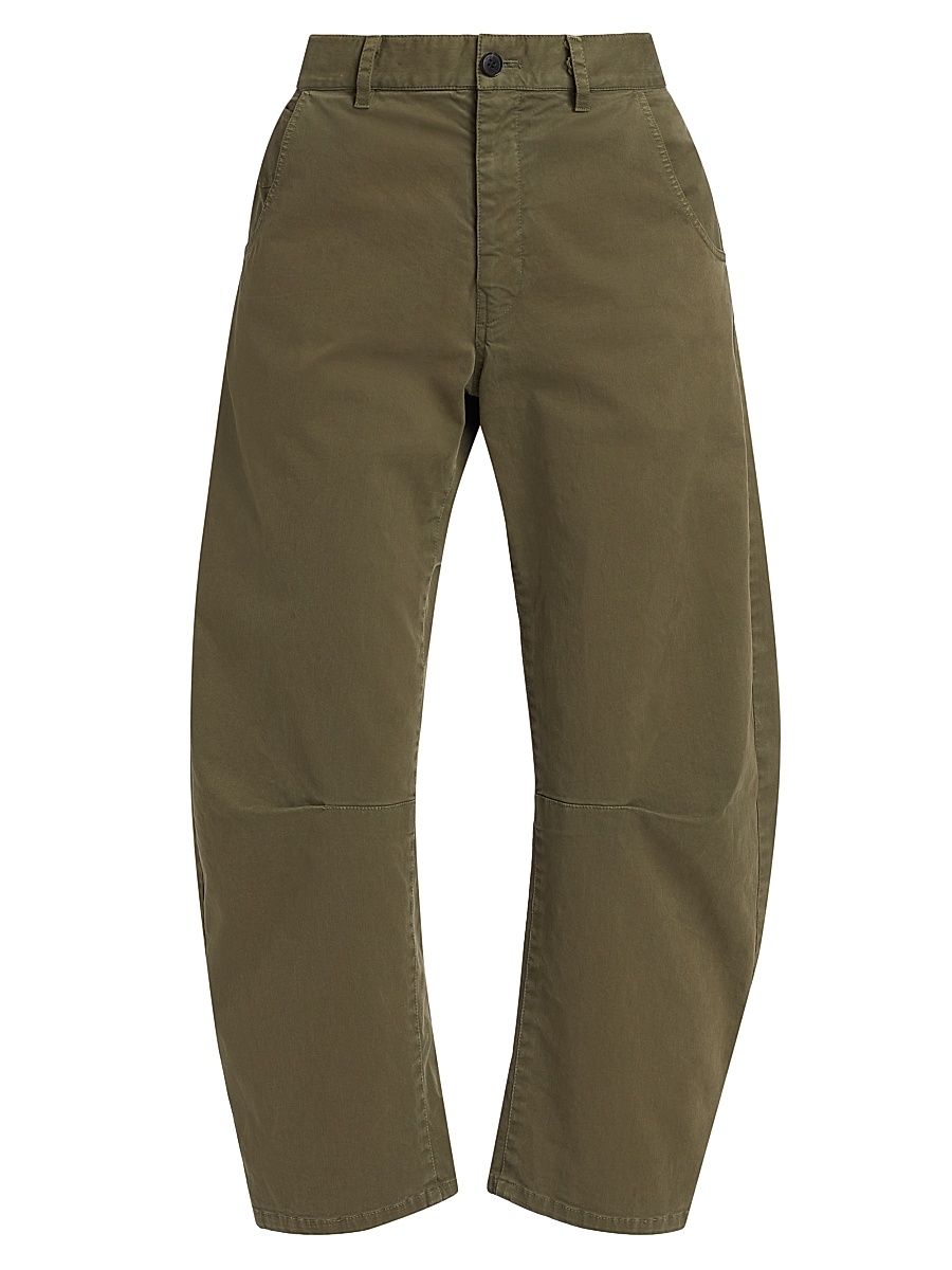 Women's Emerson Stretch-Cotton Wide-Leg Crop Pants - Loden - Size 12