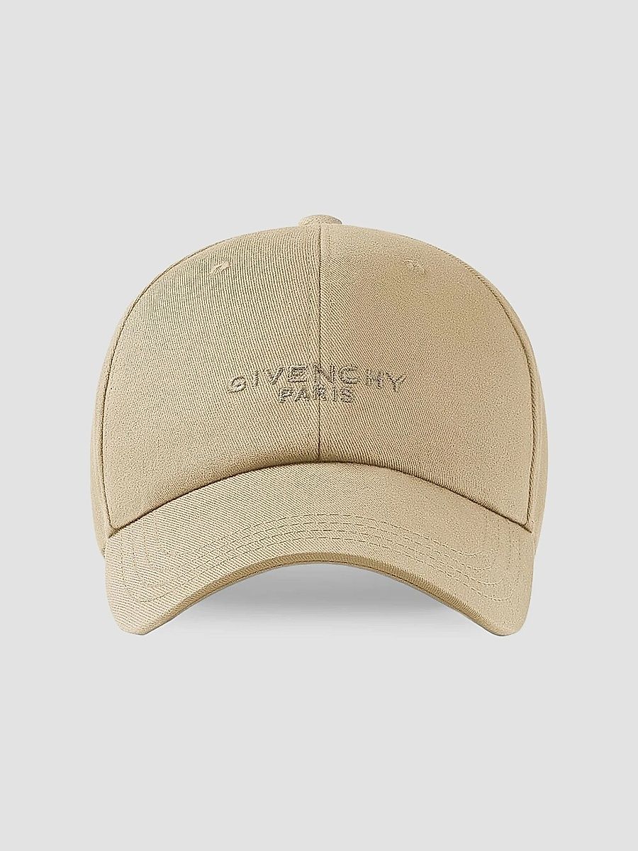 Givenchy Men's Paris Embroidered Cap in Cotton - Beige