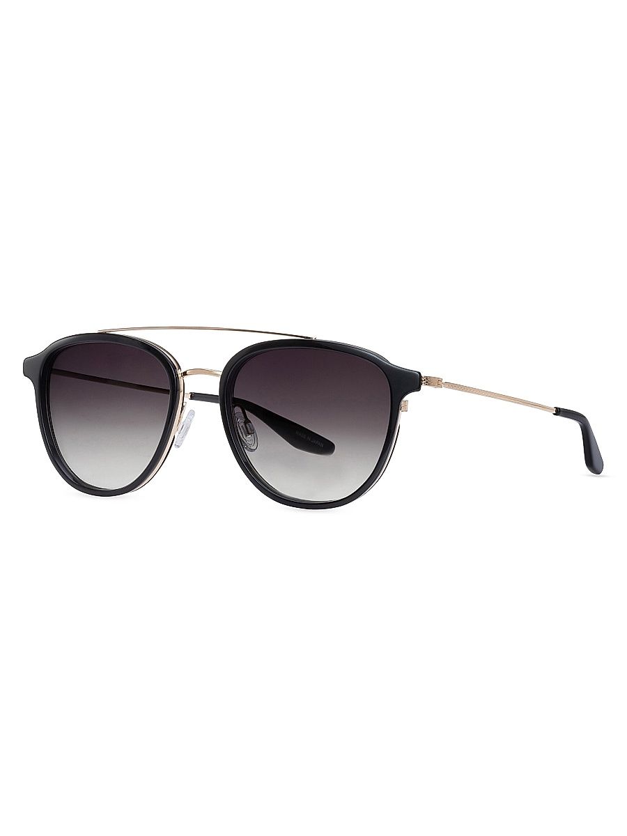 Men's Courtier 55MM Aviator Sunglasses - Black Gold Smolder