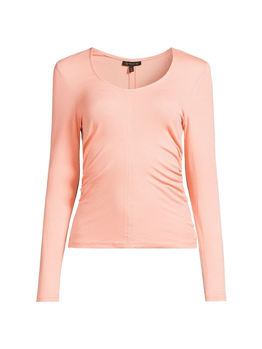 Women's Galaxies The Arthur Ruched Top - Indian Peach - Size XL