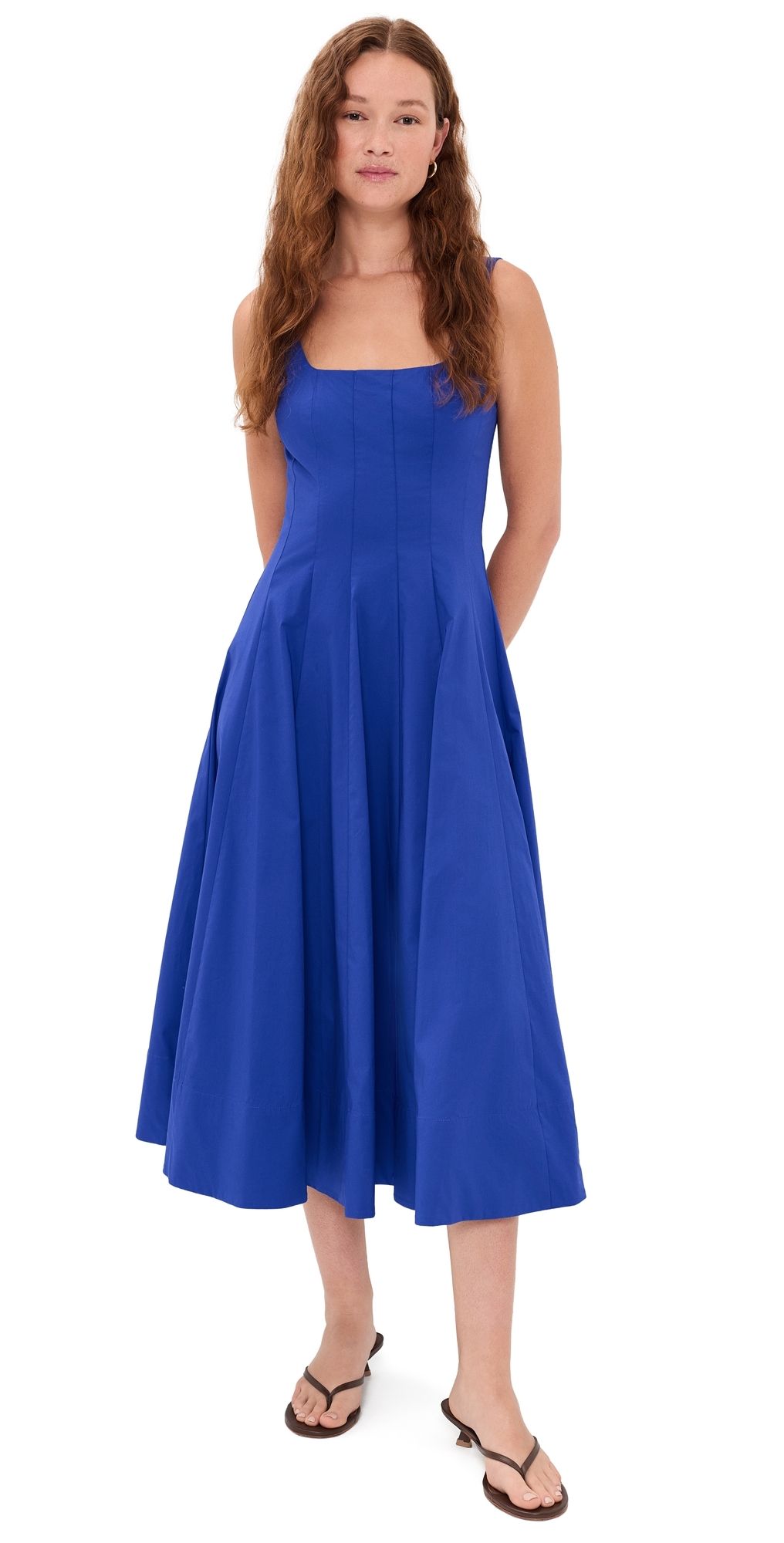 STAUD Wells Dress Royal Blue 16