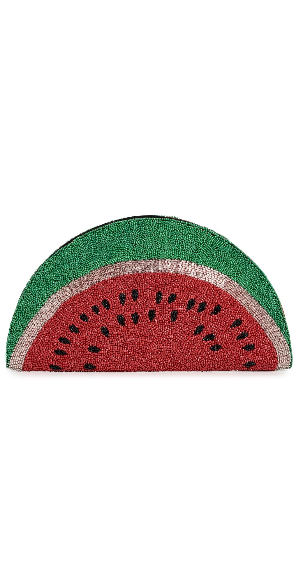 SIMONMILLER Beaded Lune Clutch Watermelon One Size