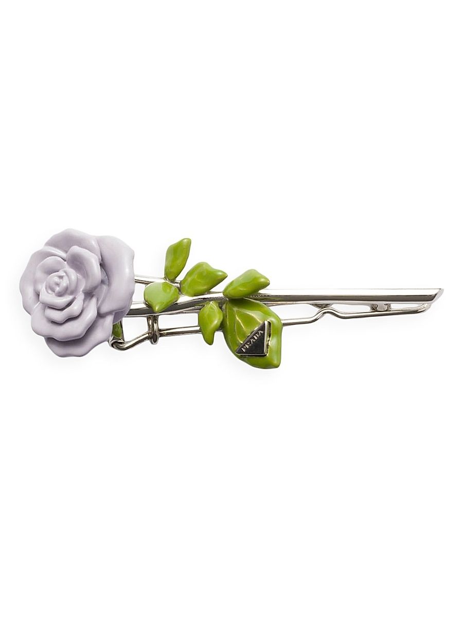 Women's Enamelled Metal Hair Clip - Purple