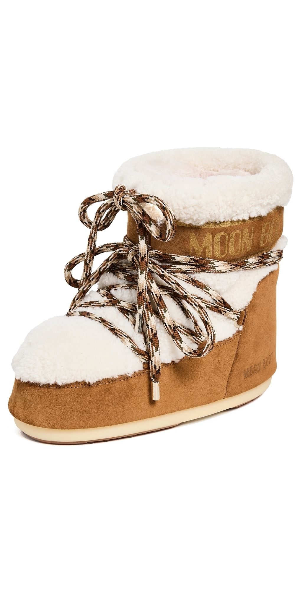 Moon Boot Icon Low Shearling Boots Whiskey/Off White 39/41