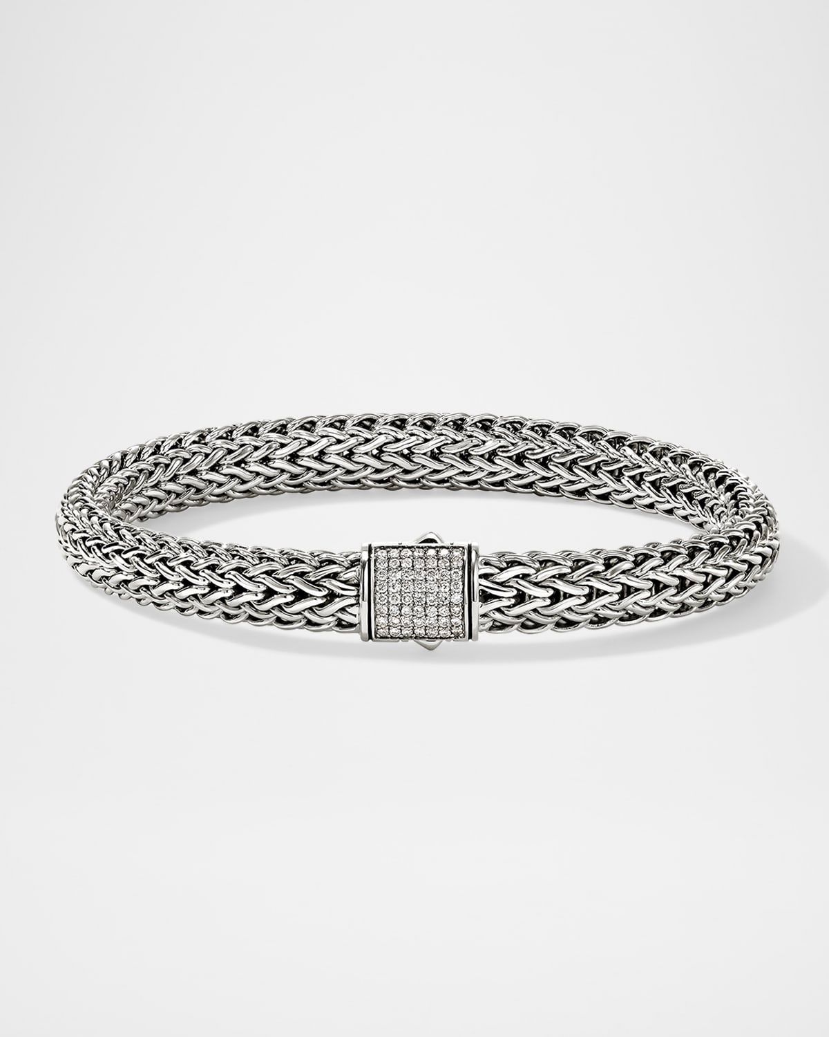 Men & apos;s Icon Sterling Silver Bracelet with Diamonds