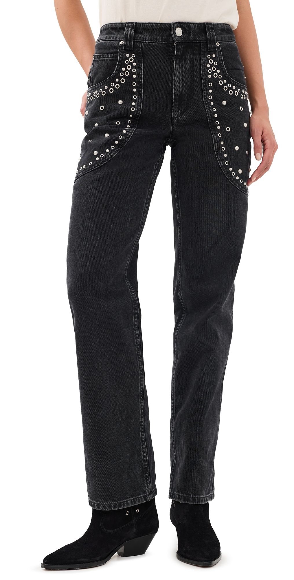 Isabel Marant Étoile Silka Jeans Faded Black 42