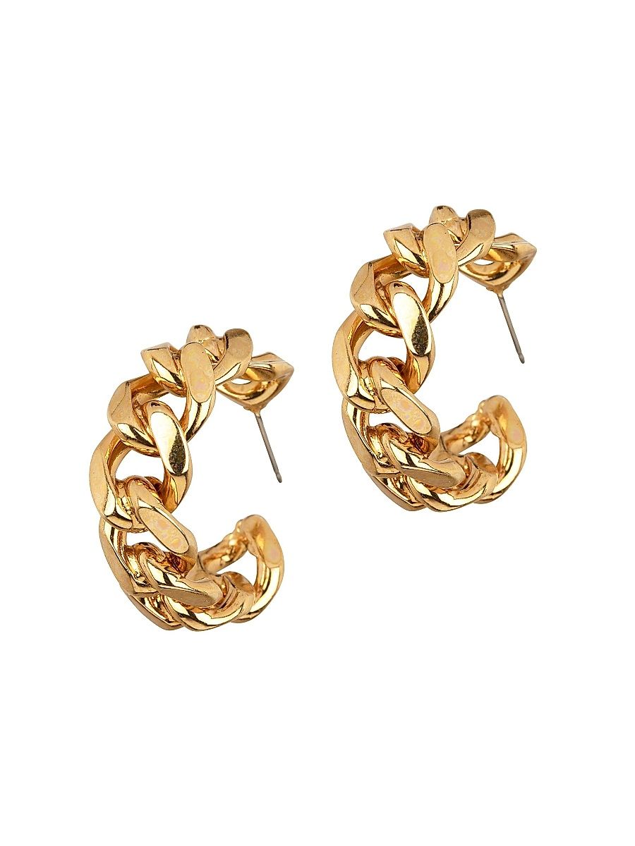 Women's Maillon 18K-Gold-Plated Hoop Earrings - Gold