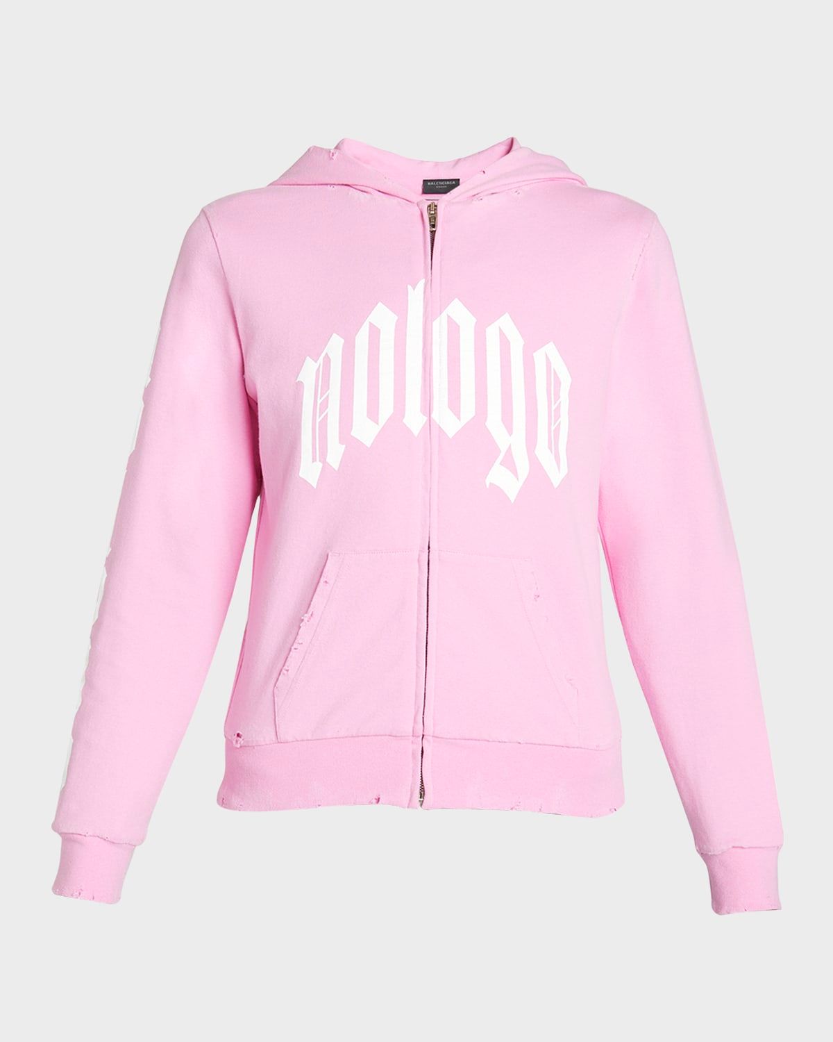 Nologo Zip-Up Jersey Hoodie