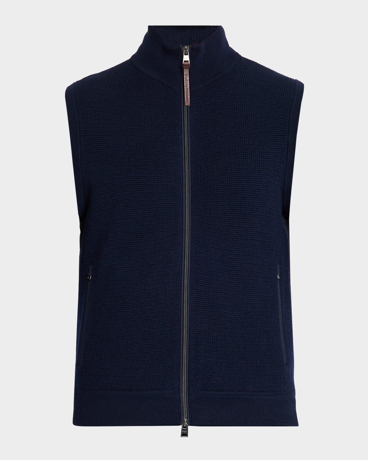 Men & apos;s Hybrid Full-Zip Knit Sweater Vest