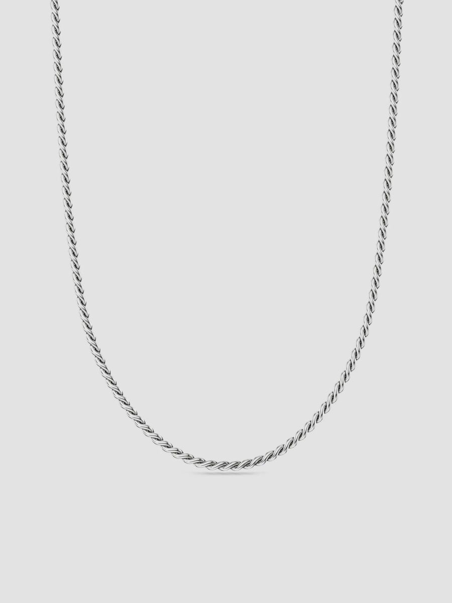 David Yurman Women's Sculpted Cable Chain Necklace in Sterling Silver, 2.7mm - Silver