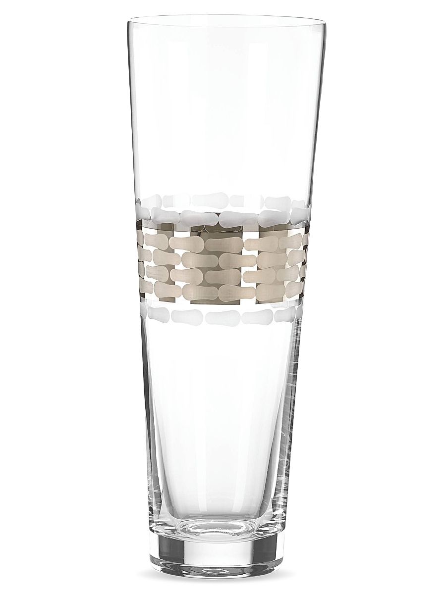 Truro Platinum Large Glass Vase - Gray