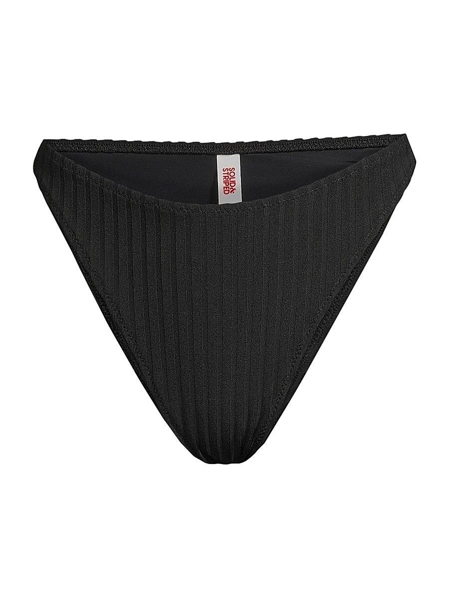 Women's Continuity Tati Ribbed Bikini Bottoms - Blackout - Size XS