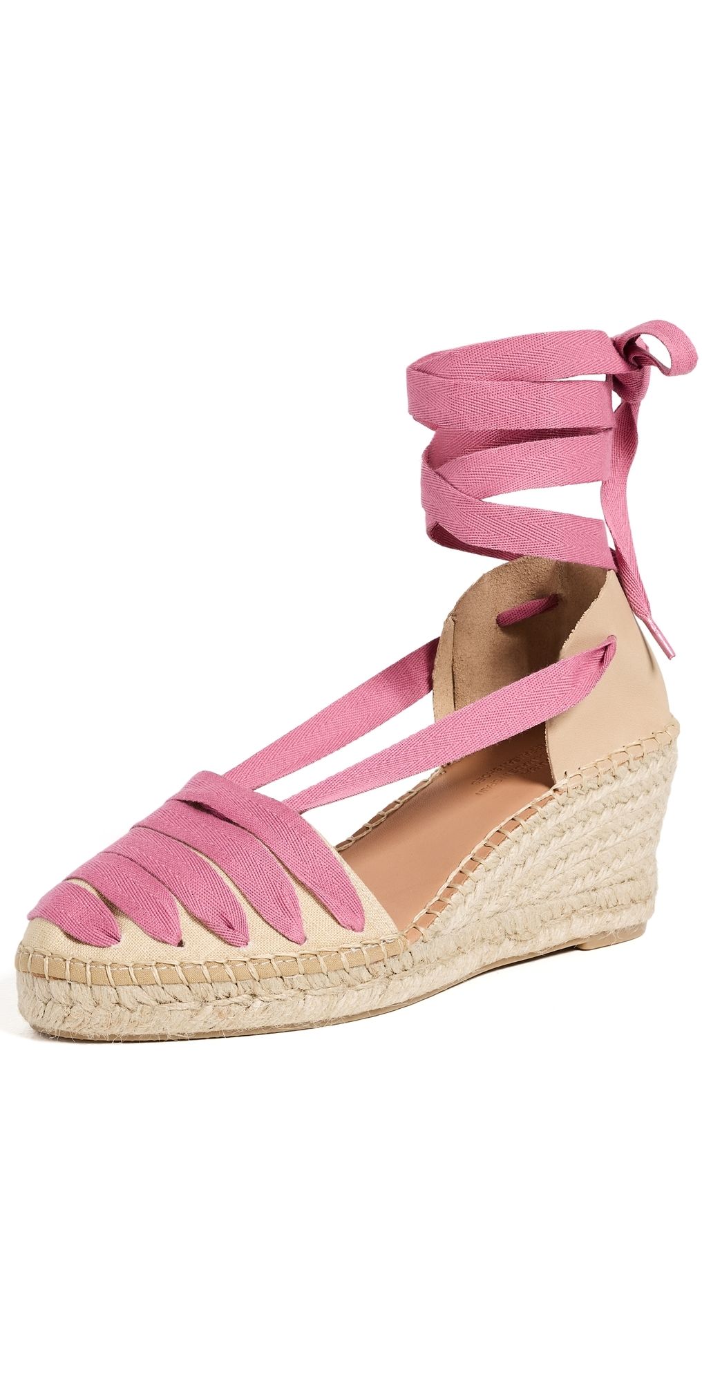 Naguisa Moraira Wedge Espadrilles Pink 39