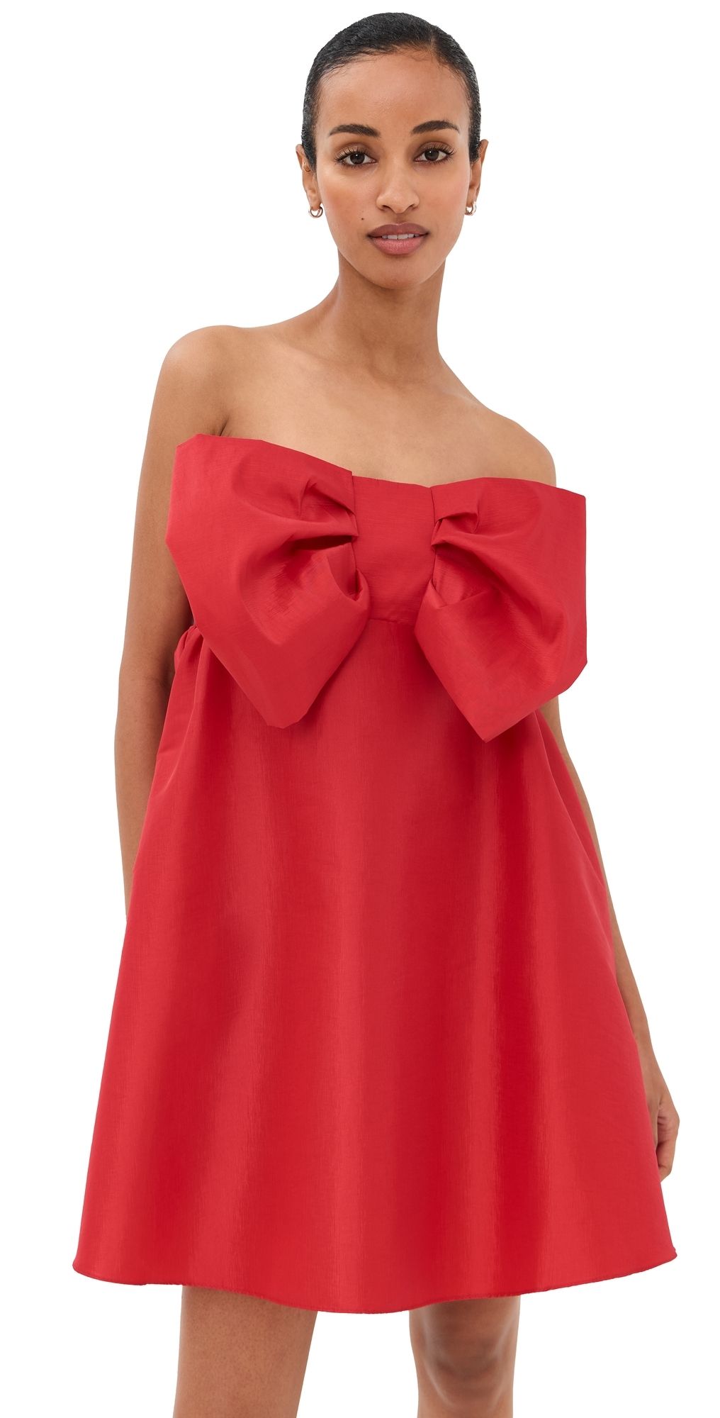 Kika Vargas Tammy Taffeta Dress Red 2