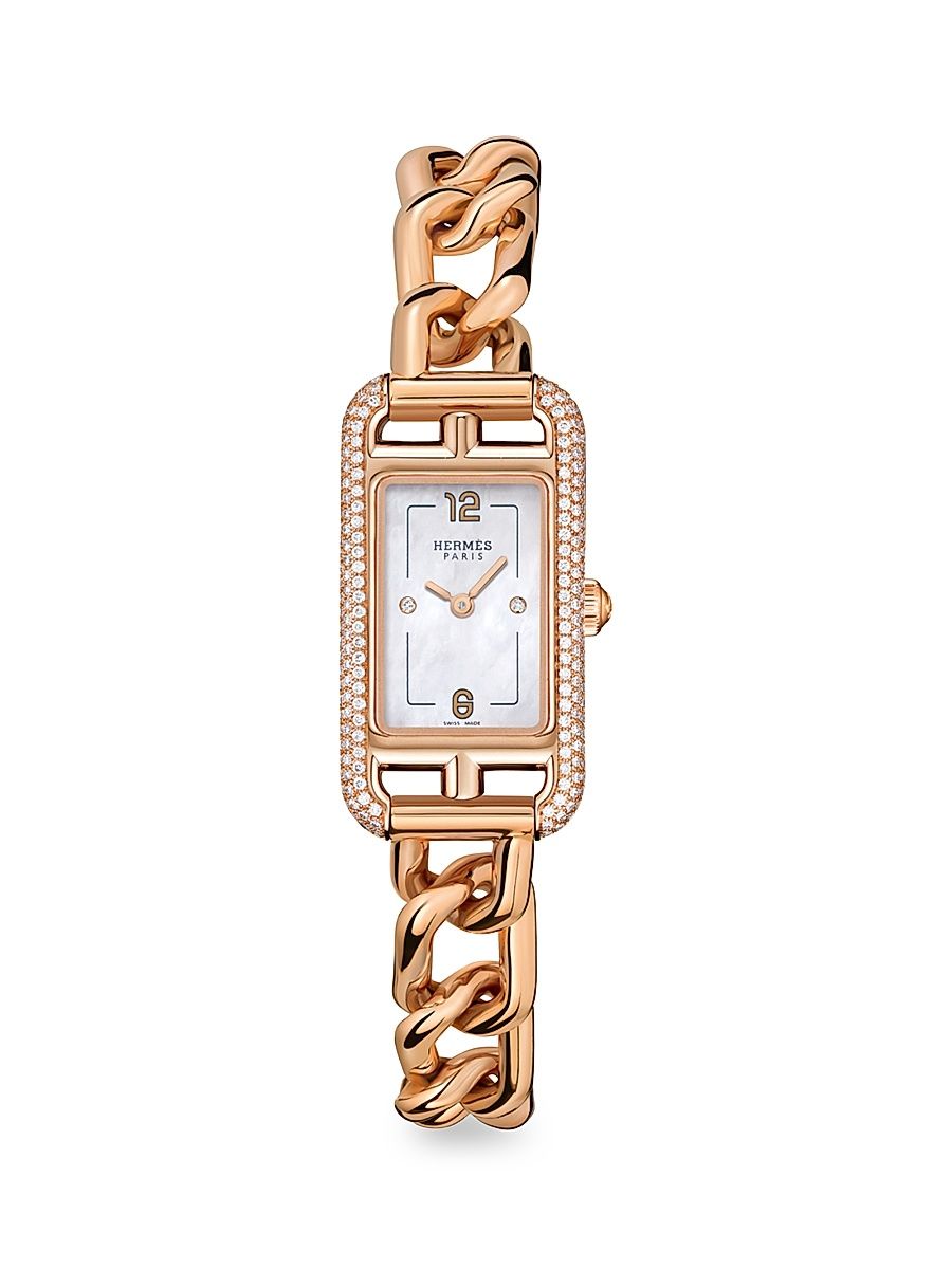 Women's Nantucket 29MM 18K Rose Gold & Diamond Bracelet Watch - Rose Gold