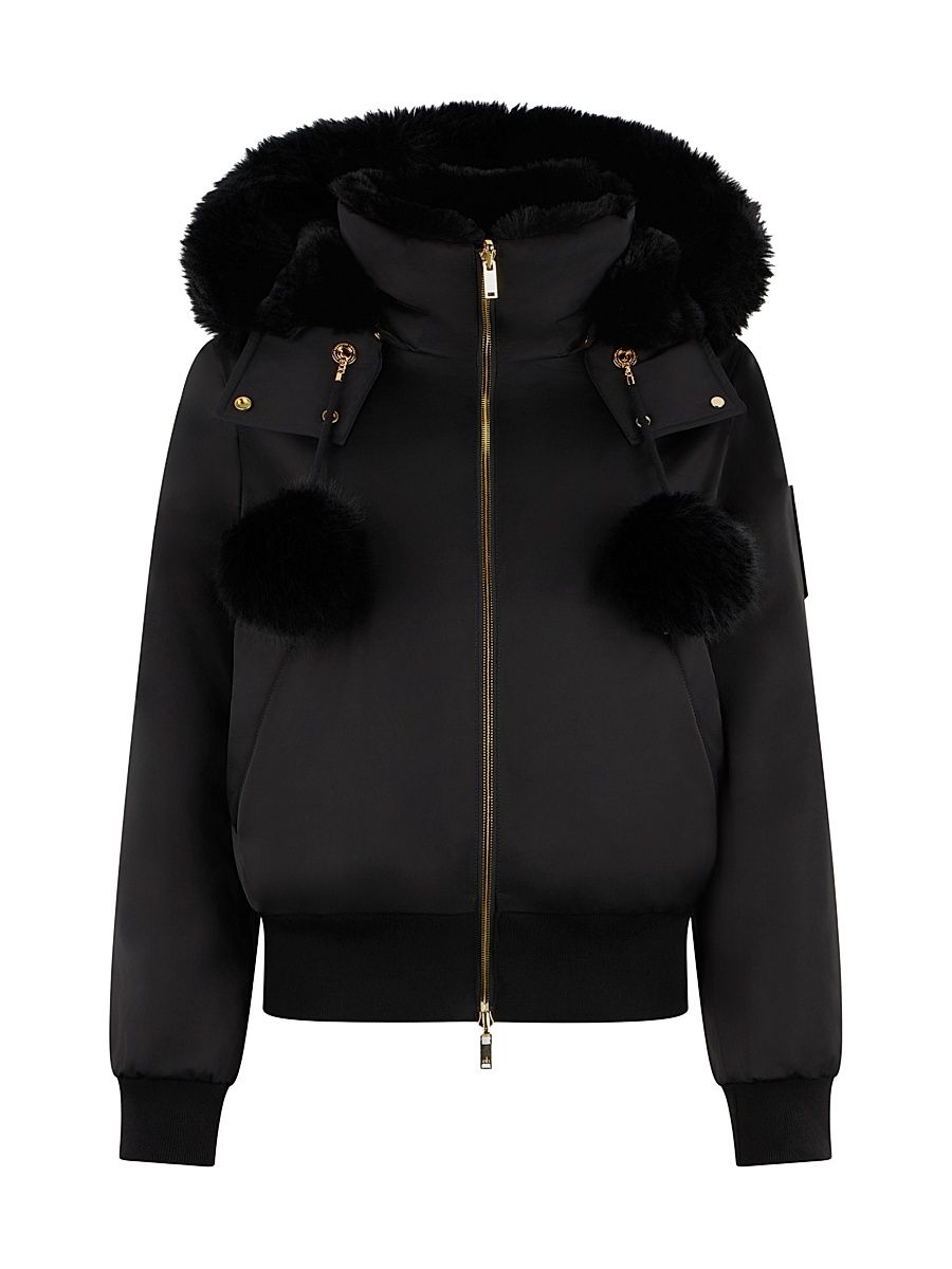 Women's Sainte Flavie Bomber Jacket - Black - Size XL