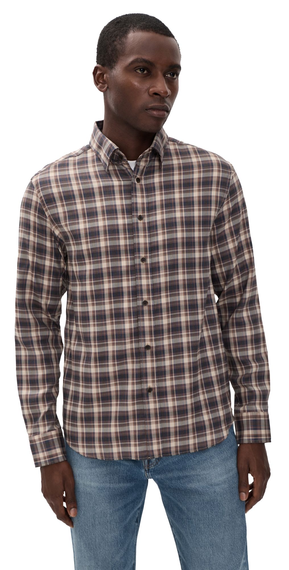 Faherty Soft Twill Movement Shirt Plum Birch Plaid S
