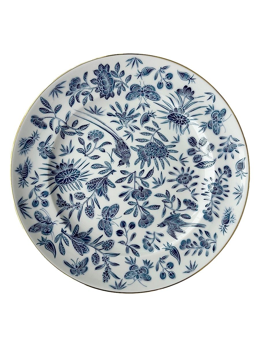 Sacred Bird & Butterfly Porcelain Dessert Plate