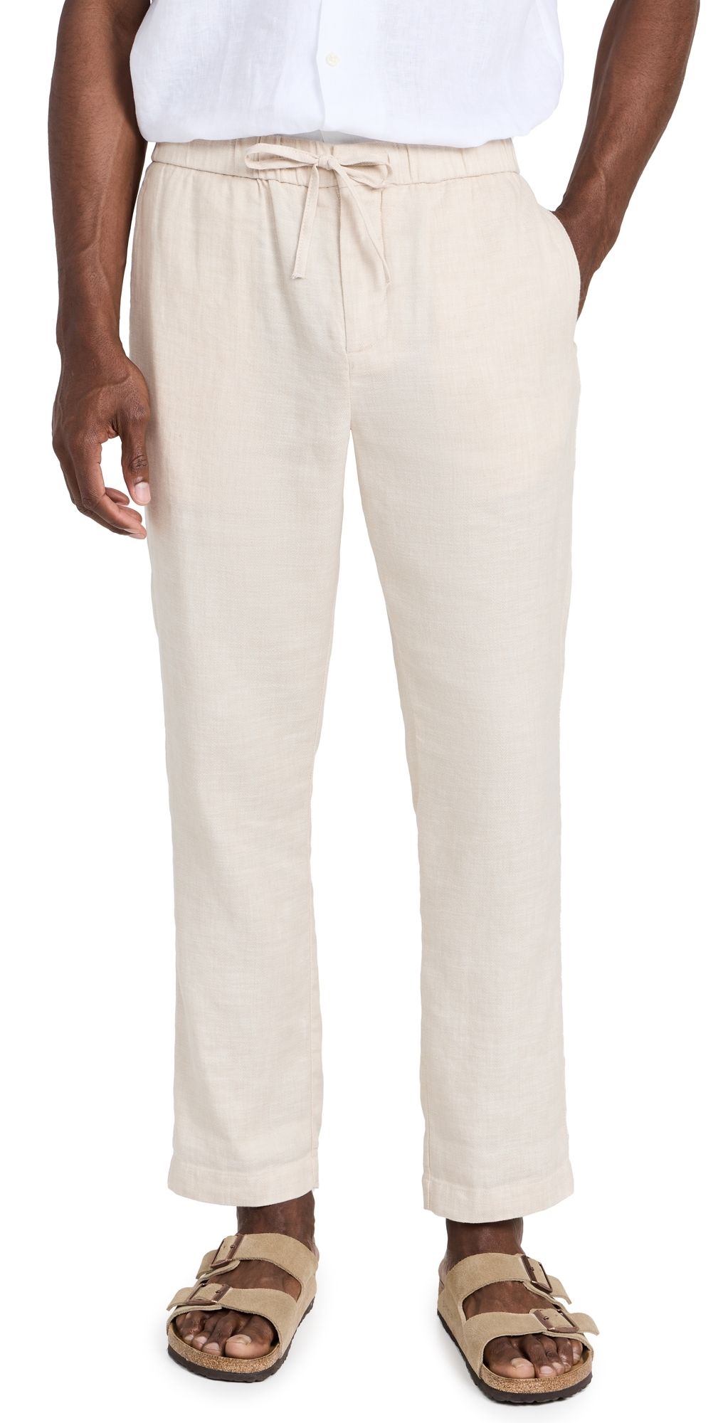 Frescobol Carioca Oscar Linen Chinos Sand 30