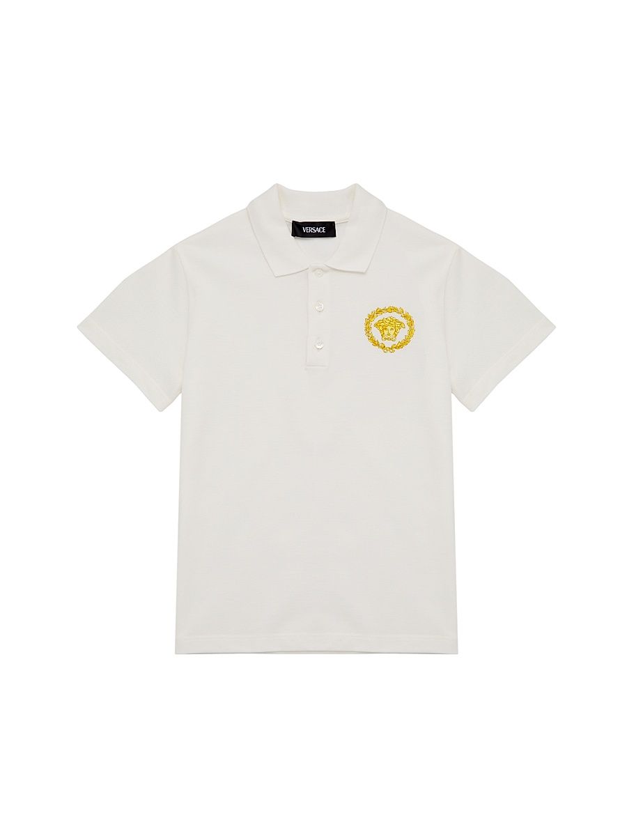Baby Boy's, Little Boy's & Boy's Cotton Piqué Polo Shirt - White Gold - Size 5
