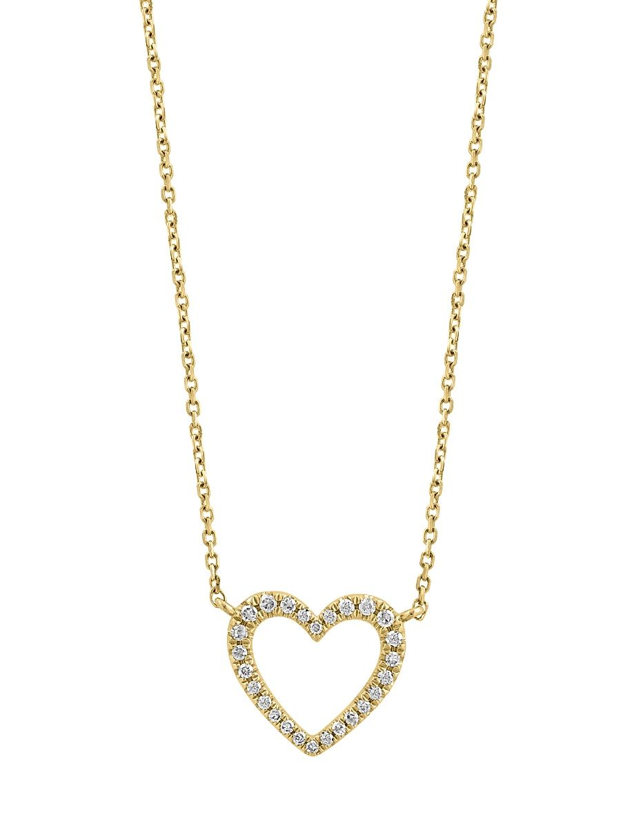 Women's 14K Yellow Gold & 0.11 TCW Diamond Necklace - Yellow Gold