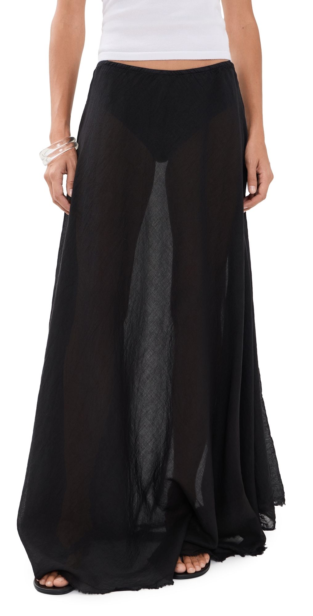 ALL THREE Elysia Maxi Skirt Black M