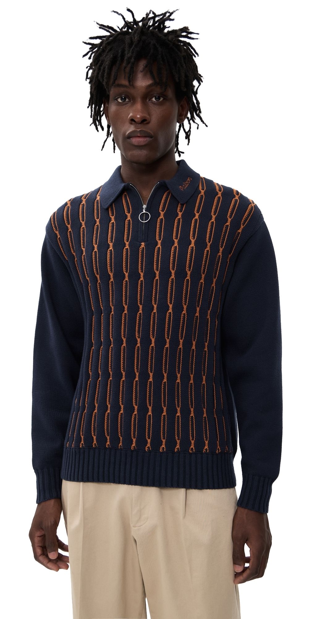 Malbon Links Polo Sweater Navy L