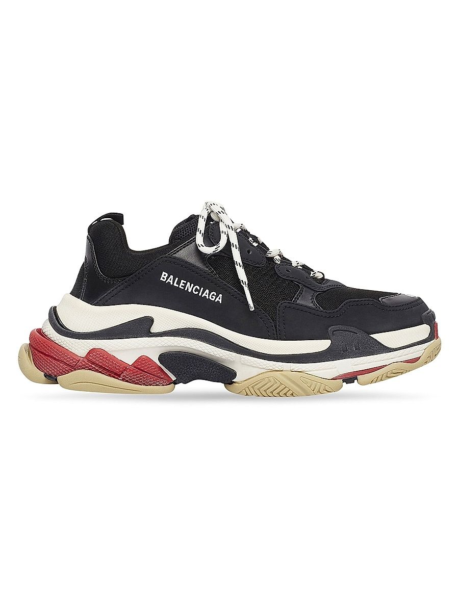 Men's Triple S Sneaker - Black Red - Size 14