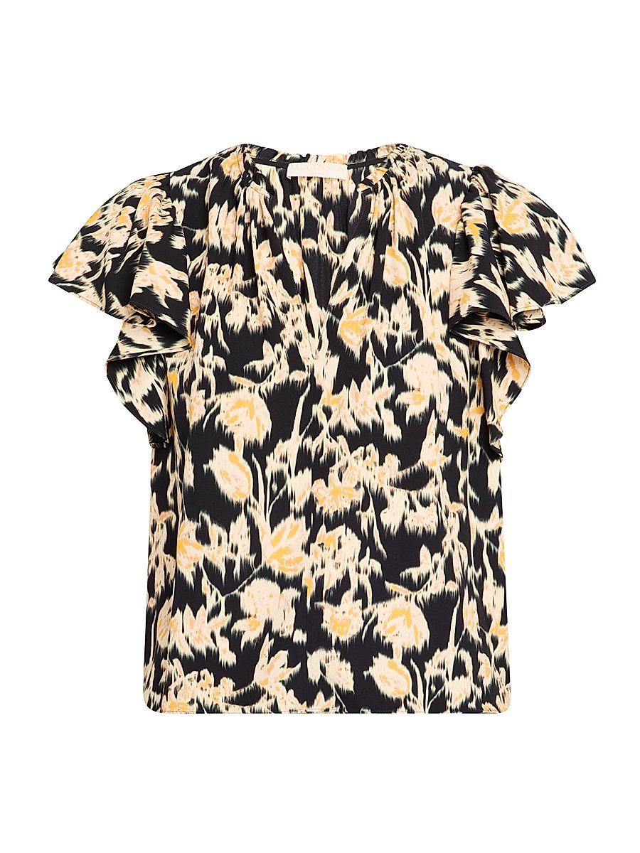 Women's Lilo Flutter-Sleeve Blouse - Size 12