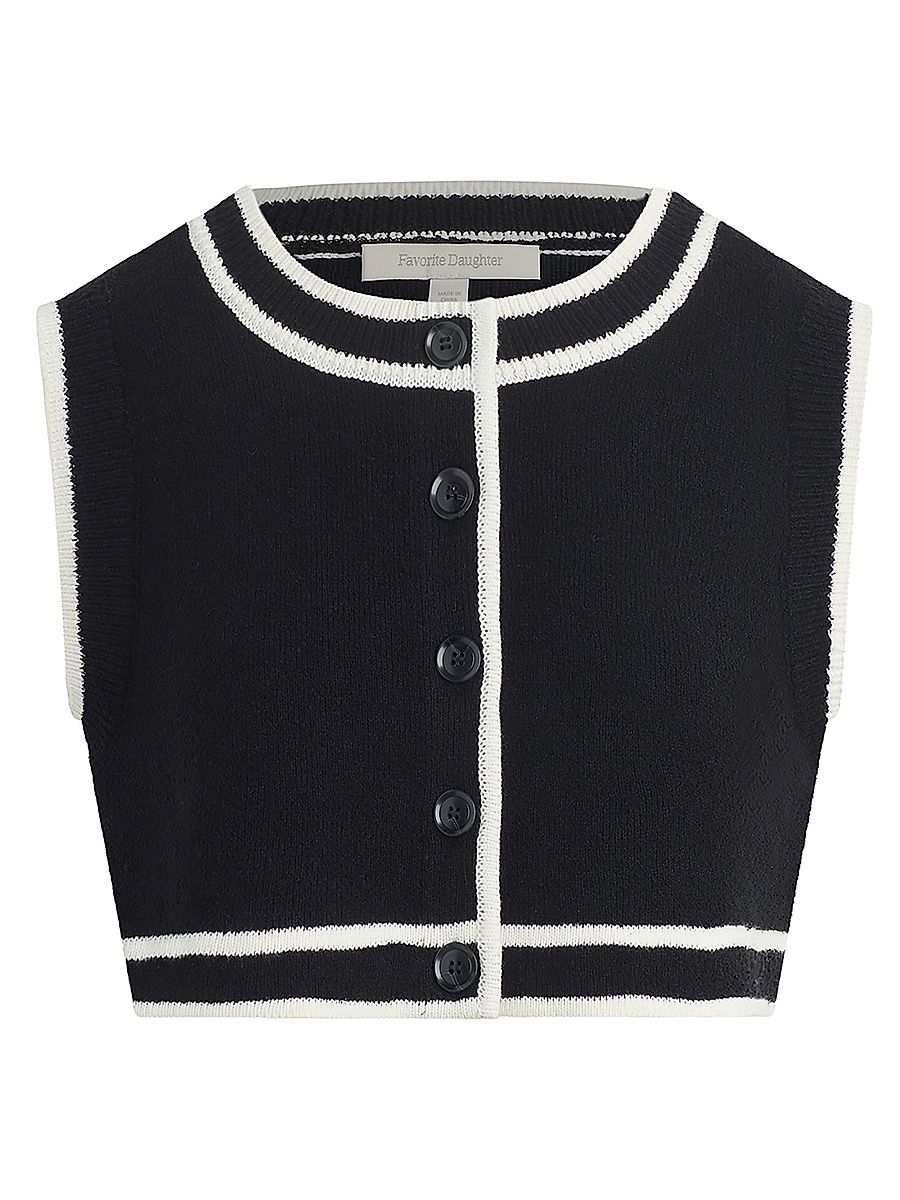 Women's Meredith Stretch-Cotton Top - Black - Size XS