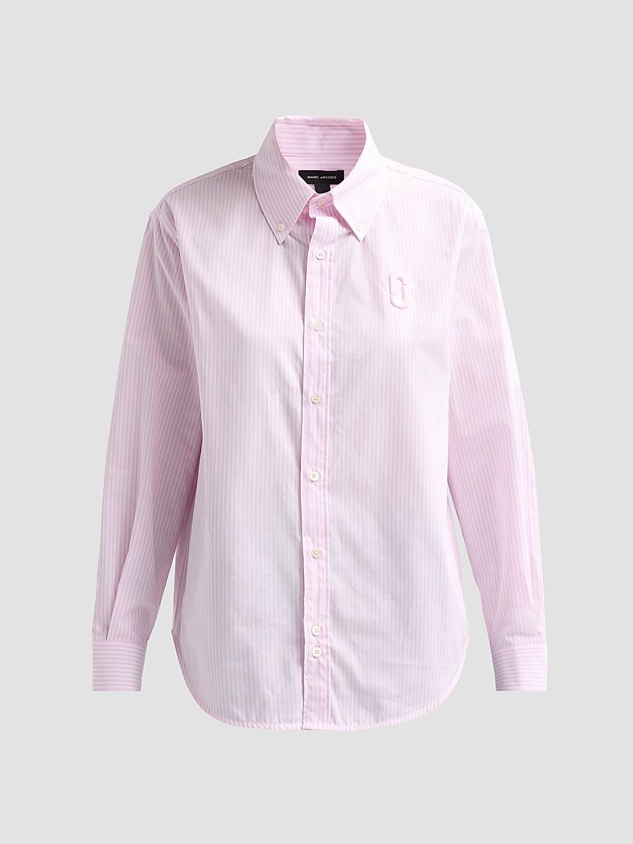 Women's Pop J Marc Poplin Shirt - Ribbon Pink Multi - Size Large