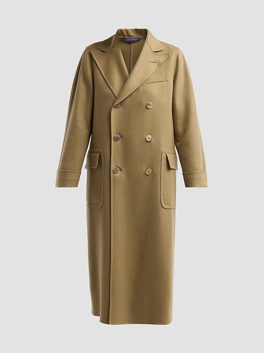 Women's Taylan Lightweight Split Cashmere Polo Coat - Porcini - Size 8