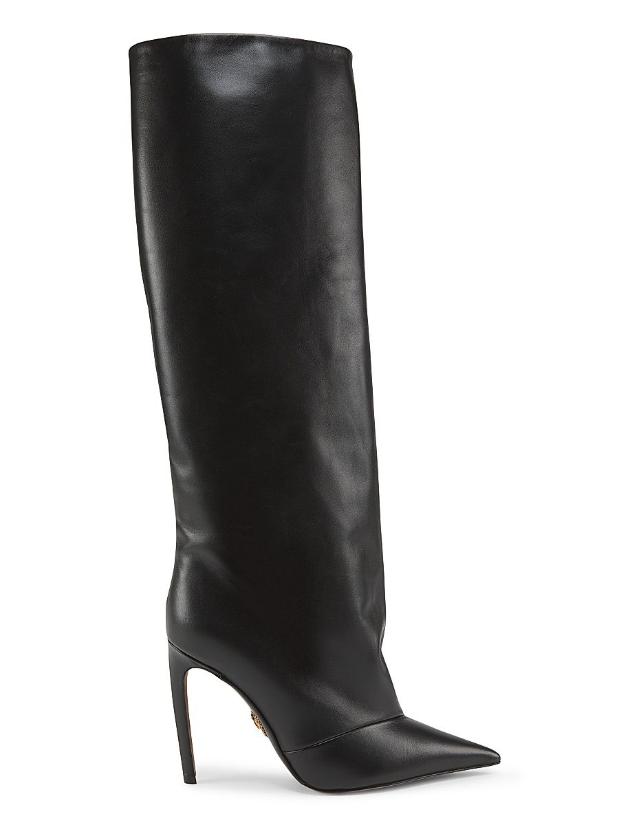 Women's Devotion 105MM Leather Knee Boots - Nero - Size 10